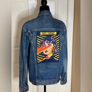 Laser Girl Blue Levi’s Trucker Denim Jacket Large​